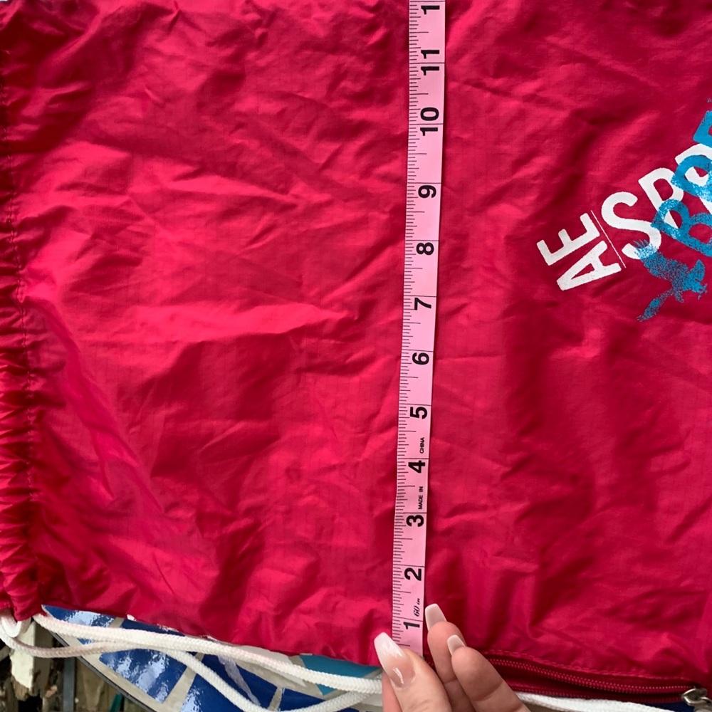 American Eagle Fuchsia Drawstring Backpack - image 7